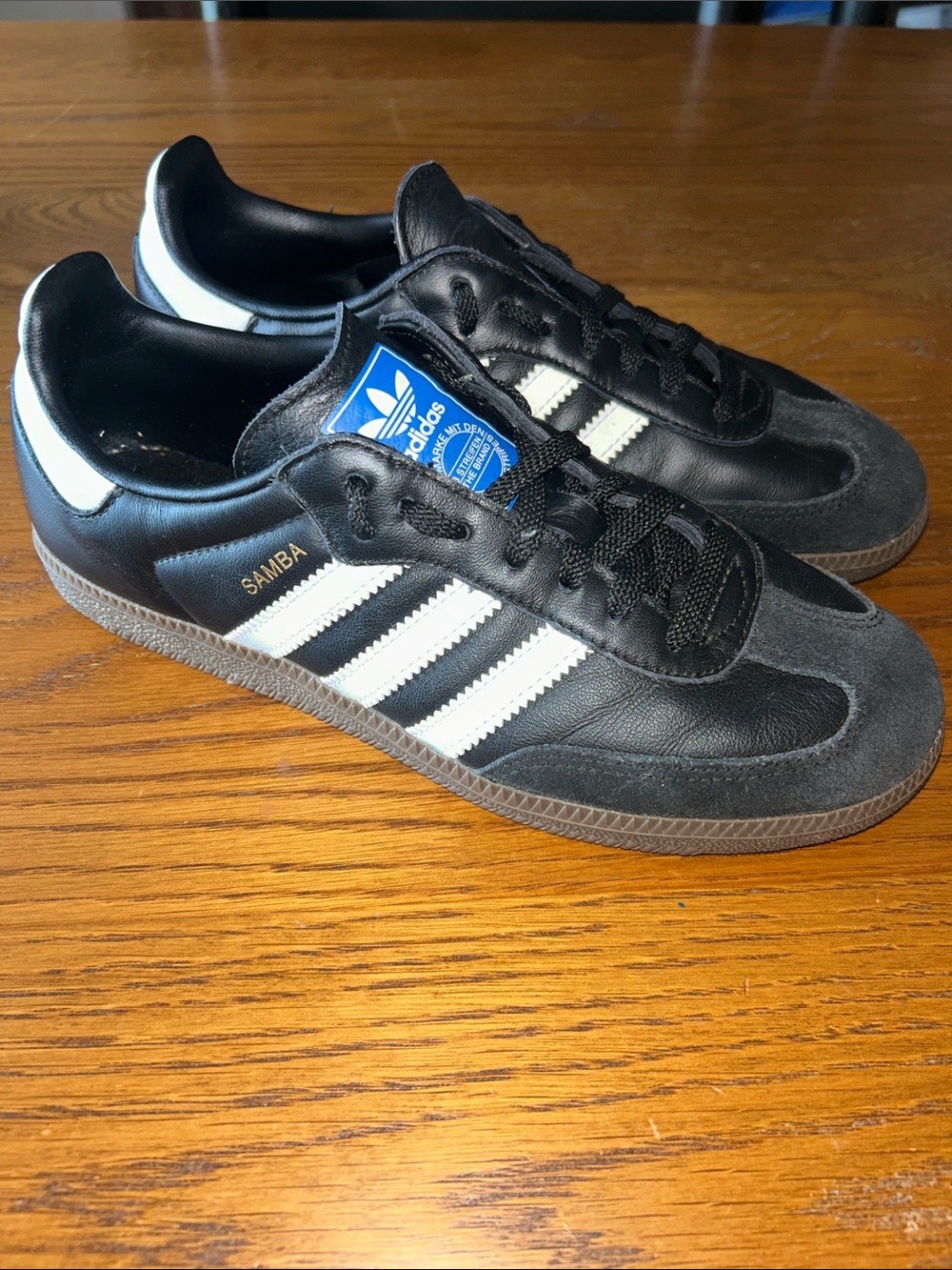 adidas Samba OG Women’s  Trainer Sneaker Black/White Gum Sole size 7 BHK76